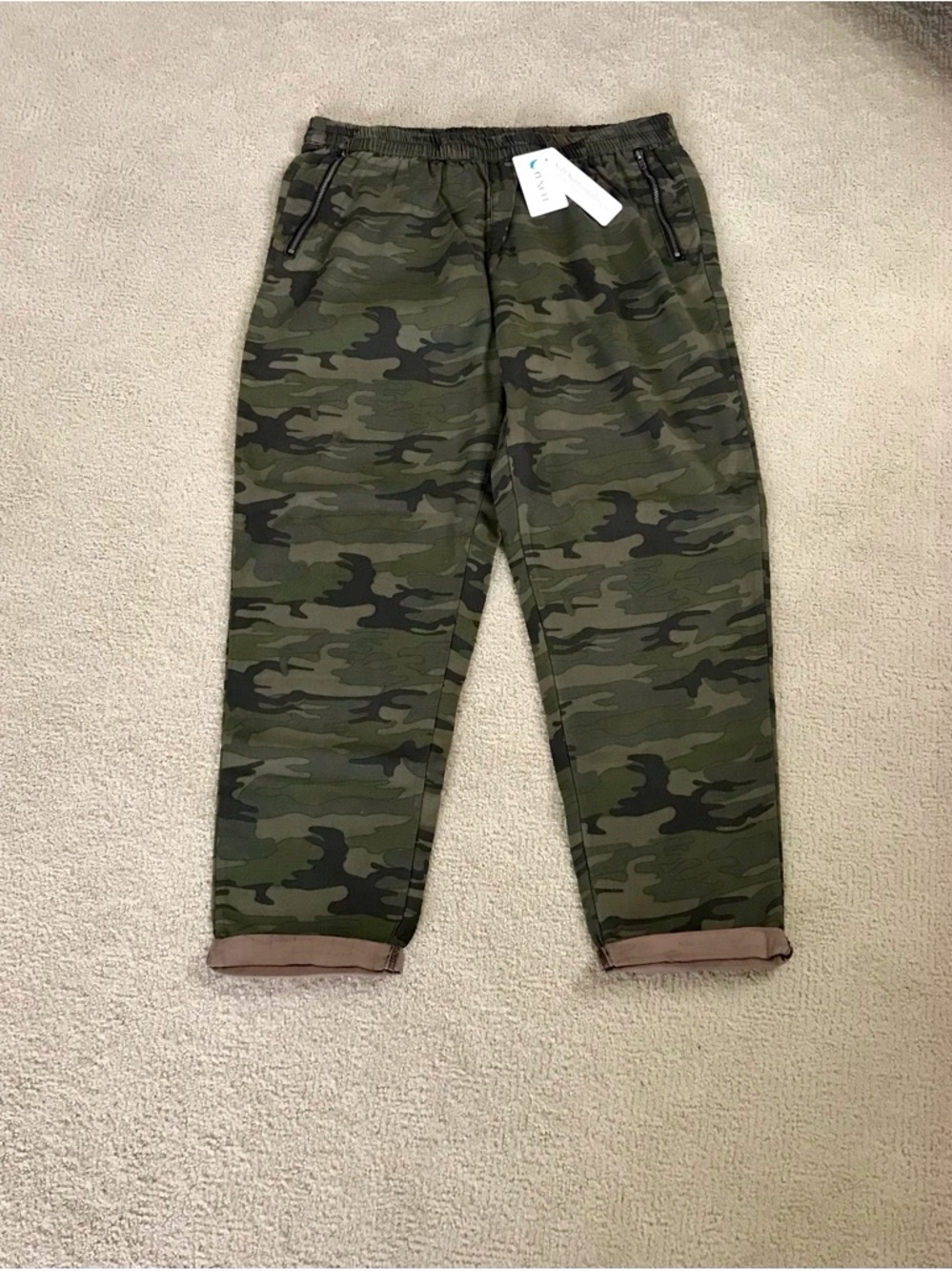 NWT Soft Surroundings Tencel Camo Pants, L